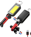 Rechargeable COB LED Work Light With Magnetic Hands Free Mount, 360 Degree Rotating Hook, IPX4 Waterproof Drop Light for garage repairs