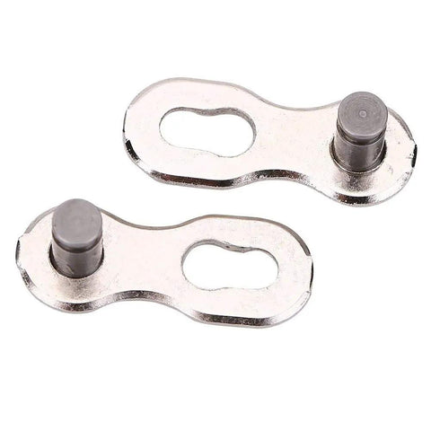 Heavy Duty Reusable Bicycle Chain Links Compatible With 6 7 8 Speed Mountain And Road Cycles Solid Steel Quick Connectors close up