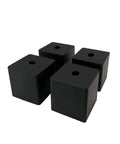 Heavy Duty Rubber Anti Vibration And Shock Absorbing Pads 4 Pack with grid texture, 50x50x50 mm thick, for machinery base