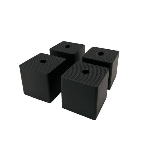 Heavy Duty Rubber Anti Vibration And Shock Absorbing Pads 4 Pack with grid texture, 50x50x50 mm thick, for machinery base