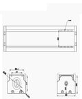 Technical drawing of Hardcore Dual Axis Ball Screw Linear Actuator Featuring A Slick Glide System And Totally Sealed Dustproof Cover For Tough Sliding Table Rigs With 1100Mm Stroke Range.