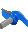 Precision Wood Router Bit Set Featuring 1/2 Inch Shank Tenon Cutter with a blue design and silver cutting edges for woodworking.