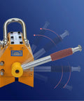Haul Heavy Steel Without Breaking A Sweat Using This 600 Kg V Shaped Permanent Magnetic Lifter showing the handle and mechanism.