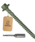 80 Pcs Timber Screws Self Drilling Size 14 X Two And A Half Inch Heavy-Duty Green Coated Exterior Lag Screws with Hex Socket