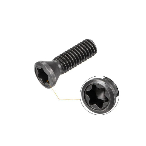 Tough As Nails Heavy Duty 12.9 Grade Carbon Steel T15 Torx Drive Socket Set Screws With Secure Grip M3.5 close-up of head