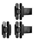 Heavy Duty 3D Invisible Hydraulic Door Closer With Soft Close For Wooden Doors Integrated Concealed Cross Hinge System Matt Black