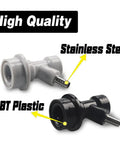 Keg Ball Lock Disconnect Set With Gas 1/4 Barb And Liquid 1/4 Barb Quick Disconnects Plus Beer Swivel Nuts For Home Brewing, PBT and stainless steel