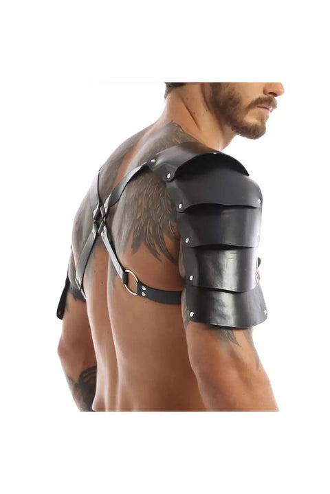 Men's Medieval Viking Gladiator Armor Set With Shoulder Pauldron Bracers Arm Guards Belt One Size Adjustable For Cosplay And LARP