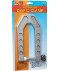 Deep Reach Aluminum C Clamp With 6 Inch Reach, 1.625 Inch Clamping Capacity, Lightweight Cast Aluminum Construction in packaging