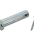 Clevis Pin Kit 3/8 X 3-1/4 Inch Replacement For OEM 26219 steel pin and cotter pin, close-up view