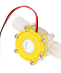 Compact Hydroelectric Generator For Water Flow Turbine 5V Power Output DIY Kit with yellow turbine and wires