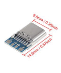 Usb C Connector Kit With 40 Pin Breakout Board USB 3.1 Type C Female And Male Sockets For Soldering Wire And Cable 24 Pin Receptacle PCB