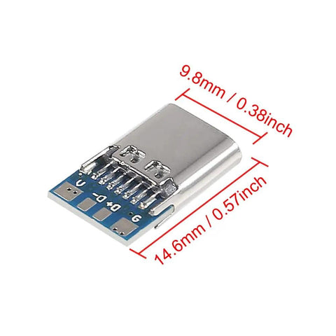 Usb C Connector Kit With 40 Pin Breakout Board USB 3.1 Type C Female And Male Sockets For Soldering Wire And Cable 24 Pin Receptacle PCB