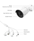 5MP PoE Security Camera For Home And Outdoor Use, Indoor Surveillance, components labeled such as metal case, IR LEDs, and ports