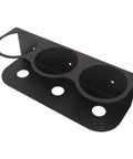 Heavy Duty Wall Mount Spray Bottle Holder Carbon Steel Paint Can Dispenser Rack With Powder Coated Finish For Garage Workshop, black design.