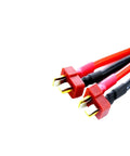 RC T Plug Parallel Connector Kit With 14 AWG 10cm Silicone Cord One Female To Two Male Battery Extension Cables Gold Plated T Plug Series