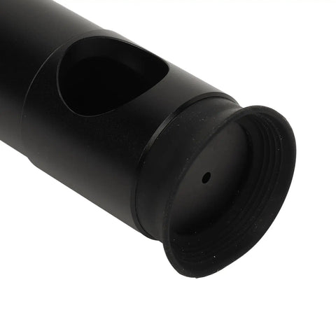 1.25 Inch Collimating Cheshire Eyepiece With 45 Degree Plate for Newtonian Telescopes aluminum reflector, close-up view.