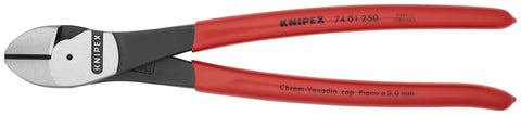 Side view of diagonal cutters from Five Piece Core Pliers Set With Tool Roll For Precision Gripping, Cutting, And Bending, Durable, High Quality Hand Tool Kit.
