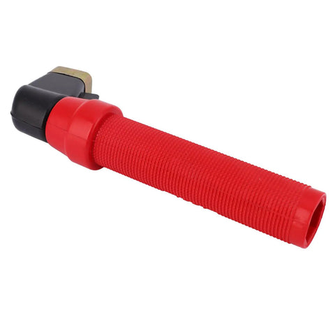 Heavy Duty 400-500A Welding Electrode Holder With Pure Copper Nozzle, red grip and angled design for secure welding.