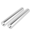Heavy Duty Aluminum Spacer 1-1/8 Inch Outer Diameter 3/4 Inch Inner Diameter 8 Inch Long Round Standoff Unthreaded Bushing Plain Finish Fits 3/4 Inch Bolts Or M18/M19 Pack Of 2 shown in front view