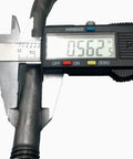 Beefy U-Bolt Kit For Trailer Axles Five Eighths Inch By Four Inch By Eight And A Half Inch With Tie Plates And Nuts, Easy Install For Securing Axles To Two Inch Wide Leaf Springs, digital caliper measuring U-bolt