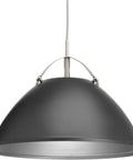 Tre One Light Pendant Graphite Finish With Tri Arm Industrial Shade For A Cool Industrial Vibe Vented Metal Design For Upward And Downward