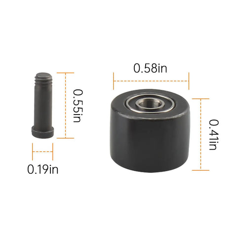 2 Pack 3037PAS Pneumatic Belt Sander Bearing Replacement For Pulley Assembly Made Of Steel Heavy Duty Durable Bearing with dimensions