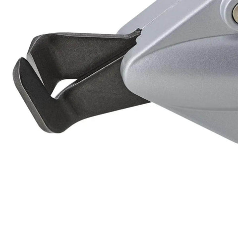 Close-up of sharp cutting blades on TurboShear Drill Attachment For Corrugated Metal Roofing, 360 Degree Rotating, Drill Powered Shear
