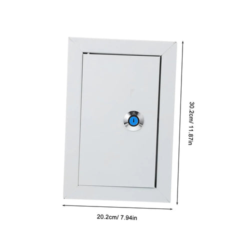 Front view of Heavy Duty Weatherproof Wall Mount Electrical Distribution Box For Industrial Use Durable Steel Enclosure