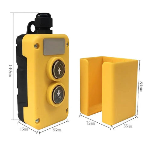 12V DC Remote Control Switch for Hydraulic Pump and Truck Lift Gate Cranes, Wall Mounted Unit With Independent Bracket