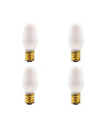 Incandescent C7 Nightlight Bulbs 7W Dimmable With E12 Candelabra Base Frosted Finish Warm White 2850K Cozy Glow 4 Pack