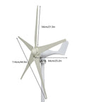 Beefy 1200W Wind Generator With 5 Blade Low Start Up Speed 2.5 m/s Weather Resistant Wind Turbine For Marine Home Farm