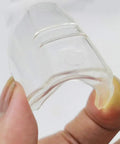 30 Pairs Clear Safety Glasses Side Shields, Slip On TPU Shields That Fit Medium To Large Eyeglasses Frames held between fingers