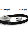 Awesome 2GT Timing Pulley Kit With 40 Teeth And B14mm Bore For Smooth Motion Control Plus Includes 300mm Belt And Tensioning Wheel For Your CNC Project, 40T BF type