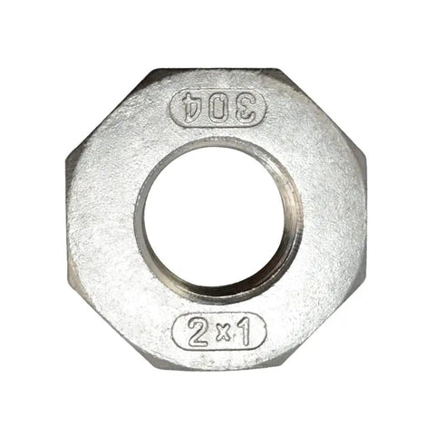 Two Inch Male To One Inch Female NPT Thread Reducer Bushing Pipe Fitting Adapter Beefy Stainless Steel 304 Max PSI 150 At 70 Degrees F For Tight Seals And Durable Use, 2x1 view