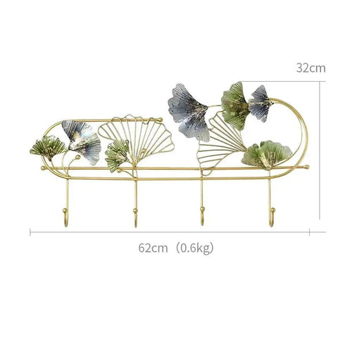 Heavy Duty Wall Mounted Coat Rack With Sturdy Hooks For Draping Jackets Hats And Outerwear In The Entryway Hallway Bedroom A Simple Setup That Keeps Your Daily Gear Straight Up Tidy with decorative leaf design.