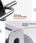 Close-up of Heavy Duty Stainless Steel Garden Hose Reel With Secure Lid And Smooth Crank Rewind showcasing bold grip and double reinforcement details.
