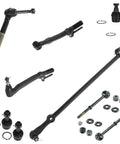 Nuke Worn Suspension Parts Fast With This Heavy Duty Front 10 Piece Steering Overhaul Kit For 4WD Ford F250 Super Duty including tie rod ends and drag links.