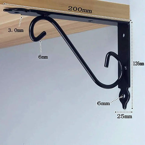 Built Tough Metal Angle Brackets For Wall Shelves Solid L Shape Corner Supports With All Included Hardware No Sweat Assembly Matte Black Triangle Shelf Mounts Set Of Two, metal bracket measurements.