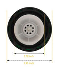 Base view of Locking Diesel Fuel Cap With Keys Fits Chevy Silverado Express C3500 K3500 Dodge Ram 3500 W350 D350 Ford F 250 E 350 GMC Sierra Savana Interchange 9MGC791 10591D OE Quality Durable Secure Cap showing measurements 1.70 inch × 2.95 inch