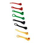 HQPARRTS 8-pack hydraulic fitting coupler protective covers in red, green, black, yellow; plastic for John Deere port plugs and caps