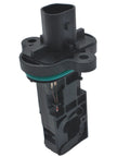 Mass Air Flow Sensor MAF 0280218254 Compatible With Chevy Trax Sonic Cruze Orlando Volt ELR 2011 To 2019 1.4L 1.6L 1.8L 2.4L L4 Engine Direct Fit Replacement Part shown vertically with black plastic casing.