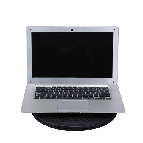 Laptop on Beefy 12 Inch Heavy Duty Rotating Swivel Ball Bearing Stand For Monitors TVs Turntables And Lazy Susans With Anti Slip Rubber