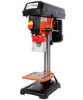 8 Inch Benchtop Drill Press With Laser Positioning Guide And Tilt Table 0 To 45 Degree Rotation featuring sturdy build for precise drilling.