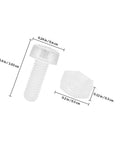 Dimensions of acrylic screw and nut from 100 Pcs Acrylic Screws And Nuts Set Fastener Kit With Triangle Code For Furniture Making And Home Renovation Easy To Use Sturdy Machine Screws Ideal For DIY Projects And Quick Furniture Assembly Transparent Hardware For Clean Modern Looks