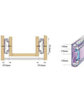 Full Extension Ball Bearing Locking Drawer Slides With Side Mount Installation Built In Locking To Fix Position Beefy Heavy Duty Support Up To 250 Lbs Lengths From 10 To 60 Inches Smooth Glide No Lock Color Multiple Sizes. Side mount diagram with 19.2mm spacing and 2.0mm bearing detail