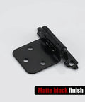 Half Inch Overlay Cabinet Door Hinges Matte Black Finish 4 Pack Flush Face Mount Self Closing Kitchen Cabinet Hinges