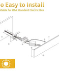 Installation guide for Matte White Up And Down LED Vanity Light For Bathroom Wall Mount 15.75 Inch Modern Fixture