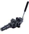 Adjustable Detent Single Spool Hydraulic Log Splitter Valve A7 For 25GPM 3500PSI Open Center With One Half Inch Inlet And Three Quarter Inch Outlet Ports Compatible With SpeeCo S390406SC Huskee MTD Ariens Cub Cadet And More showing side view with control lever and port fittings.