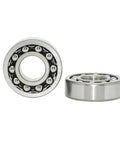 Tough As Nails Heavy Duty Double Row Spherical Roller Bearing Self Aligning Precision Machined Chrome Steel Construction for Industrial Gearboxes and Axles Rock Solid, showing front and side views.